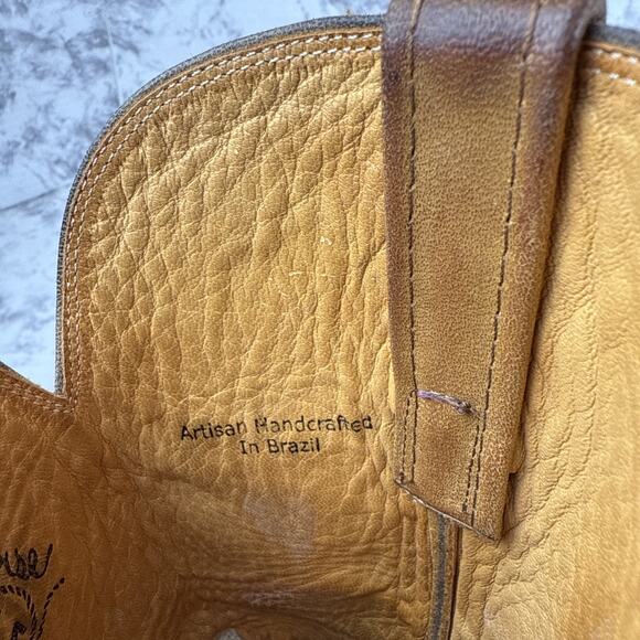 Charlie 1 Horse Lucchese Tan Mad Dog Size 6.5 Distressed Goat Leather Western - Picture 11 of 12